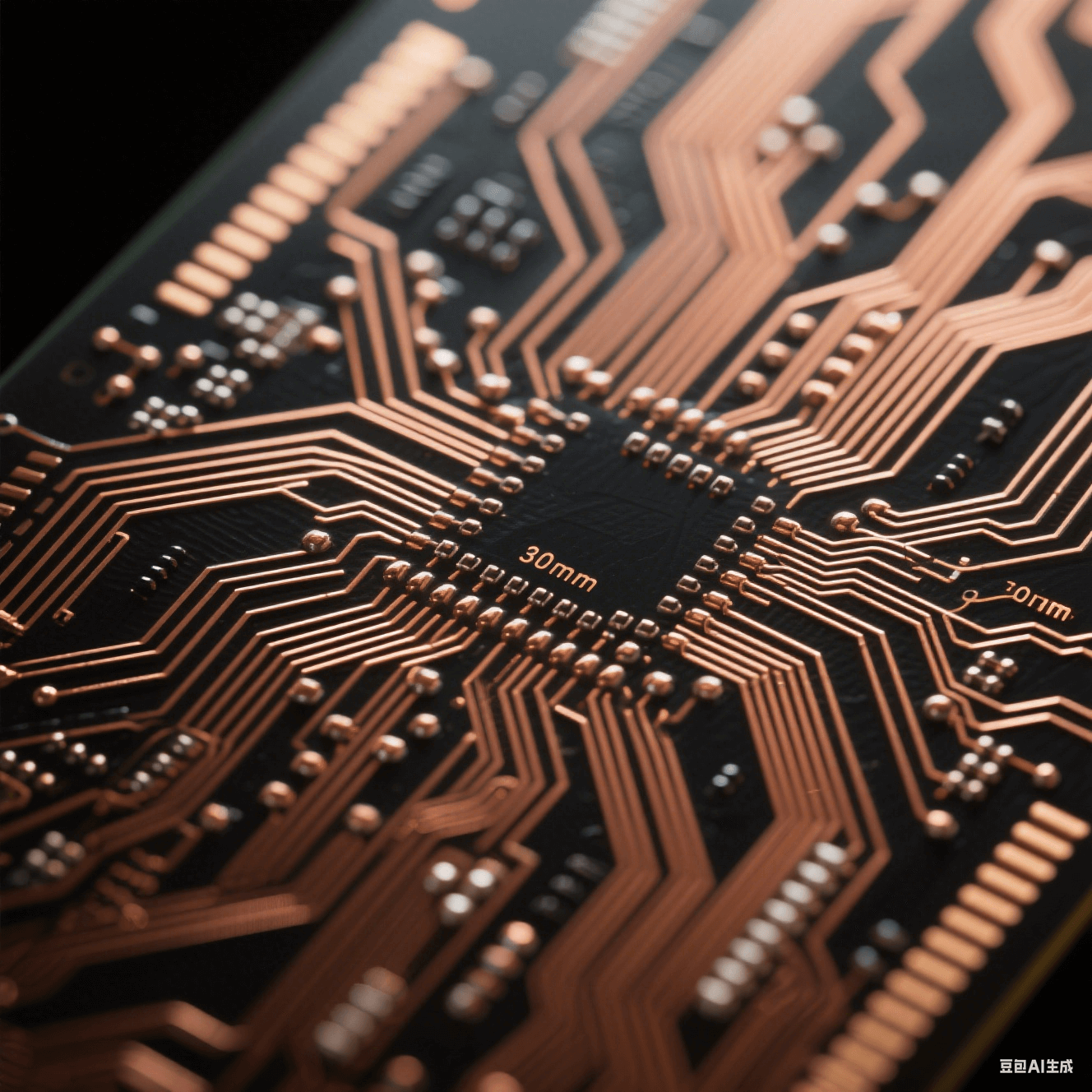 HDI 板上超精細(xì)的線路，展現(xiàn)微縮的線寬 