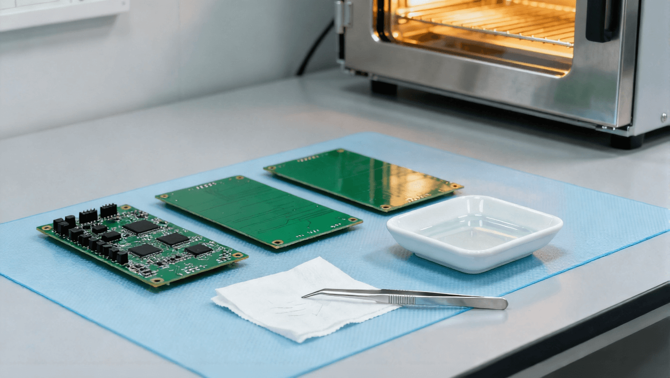 PCB老化測(cè)試前準(zhǔn)備 樣品預(yù)處理 異丙醇清洗 無塵擦拭紙