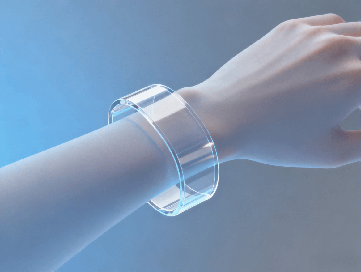 透明柔性電路板在可穿戴設備中的應用，展示智能手表設計與集成