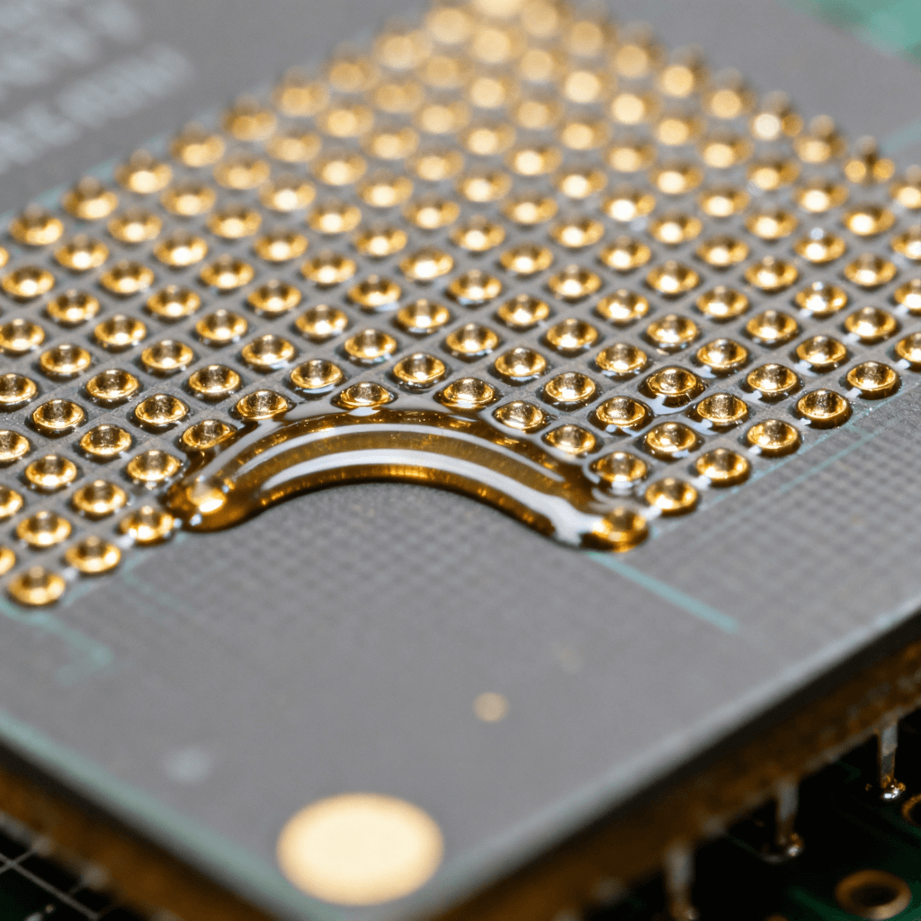 射頻器件QFN封裝底部接地焊盤(pán)上的密集過(guò)孔設(shè)計(jì)與精密焊接工藝特寫(xiě)