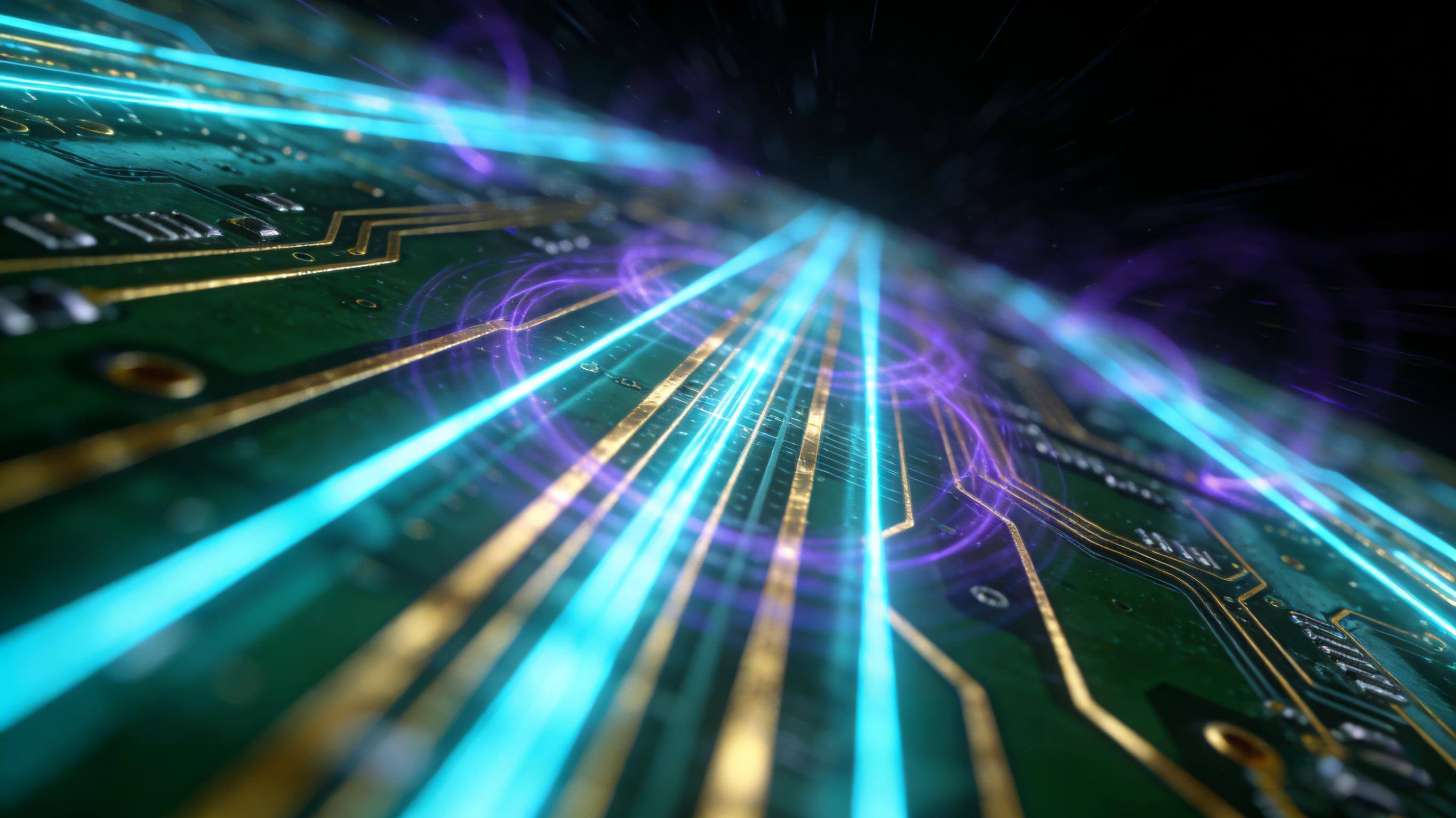 1.6T光模塊PCB高速信號(hào)低損耗傳輸視覺效果